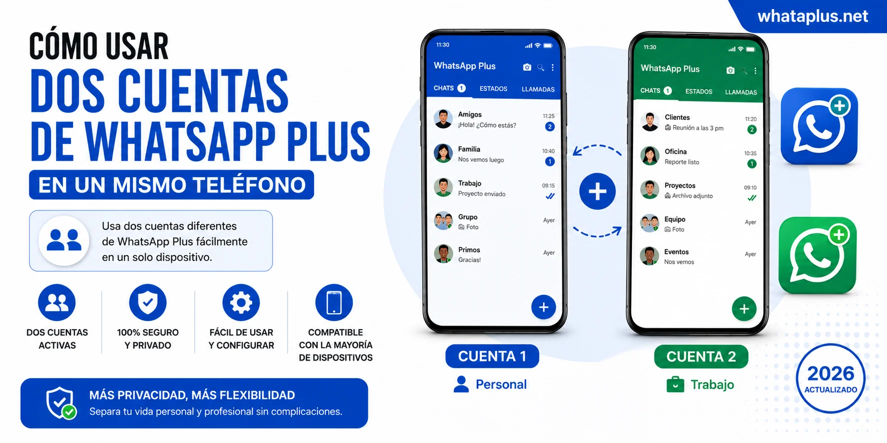 Como Usar Dos Cuentas De WhatsApp Plus
